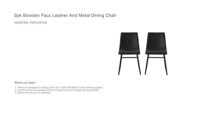 Bowden Faux Leather Dining Chairs - Threshold™, 2 of 16, play video