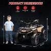 Kids Rideable Terrain Vehicle, 2-Seater Electric Kids Vehicle, Licensed Can-Am Quad Bike with LED Lights and Music, 3-Speed, Brown - 2 of 4