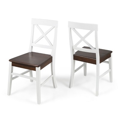 NicBex Dining Chairs Set of 2,Farmhouse Kitchen Chairs with X-Shaped Backrest for Living Meeting Room,Bedroom