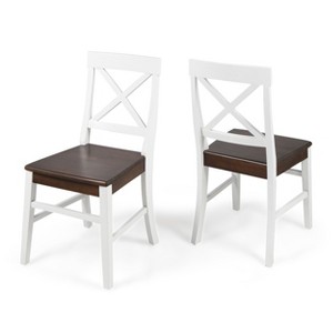 NicBex Dining Chairs Set of 2,Farmhouse Kitchen Chairs with X-Shaped Backrest for Living Meeting Room,Bedroom - 1 of 4
