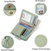 Clotth Small Wallets for Women - RFID Blocking PU Leather Bifold Card Holder white 11 Slots,Zipper Coin Pocket & ID Window for Daily Use Travel - 4 of 4