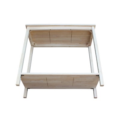 Parawood Unfinished Accent Storage Table - 33.1" L x 17.7" W