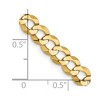 Black Bow Jewelry 6mm 14K Yellow Gold Solid Lightweight Flat Curb Chain Bracelet - 4 of 4