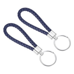 Unique Bargains PU Braided Keychain for Bag Wallet Decoration 2 Pcs - 1 of 3