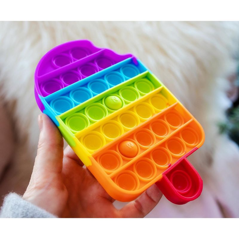 BOB Gift Pop Fidget Toy Rainbow Popsicle 32-Button Silicone Bubble Popping Game, 4 of 8