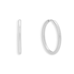 EVRY JEWELS WATERPROOF Gold or Silver Plated Thin Evryday Hoop Earrings - 1 of 3