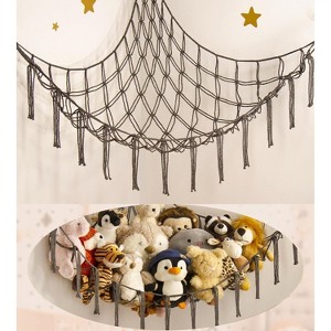 Stuffed Animal Storage Hammock Net – Hanging Toy Organizer for Kids Room, Nursery, or Bedroom Decor - 1 of 4