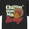 Thanksgiving Chilin’ With My Turkeys Men’s Black Crew Neck Short Sleeve T-shirt - image 2 of 4