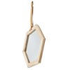 FURNIinspire Decorative Wall Mirrors Set of 2 Geometric Hexagon Mirror for Modern Home Decor, beige brown, 11.5"*3"*3" - 4 of 4