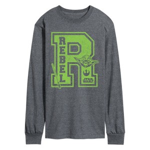 Men's - Star Wars - Yoda and friends Collegiate Rebel Long Sleeve Graphic T-Shirt - 1 of 3