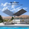 PURPLE LEAF Deluxe Aluminum Outdoor Patio Umbrella Square Cantilever Umbrellas - 4 of 4