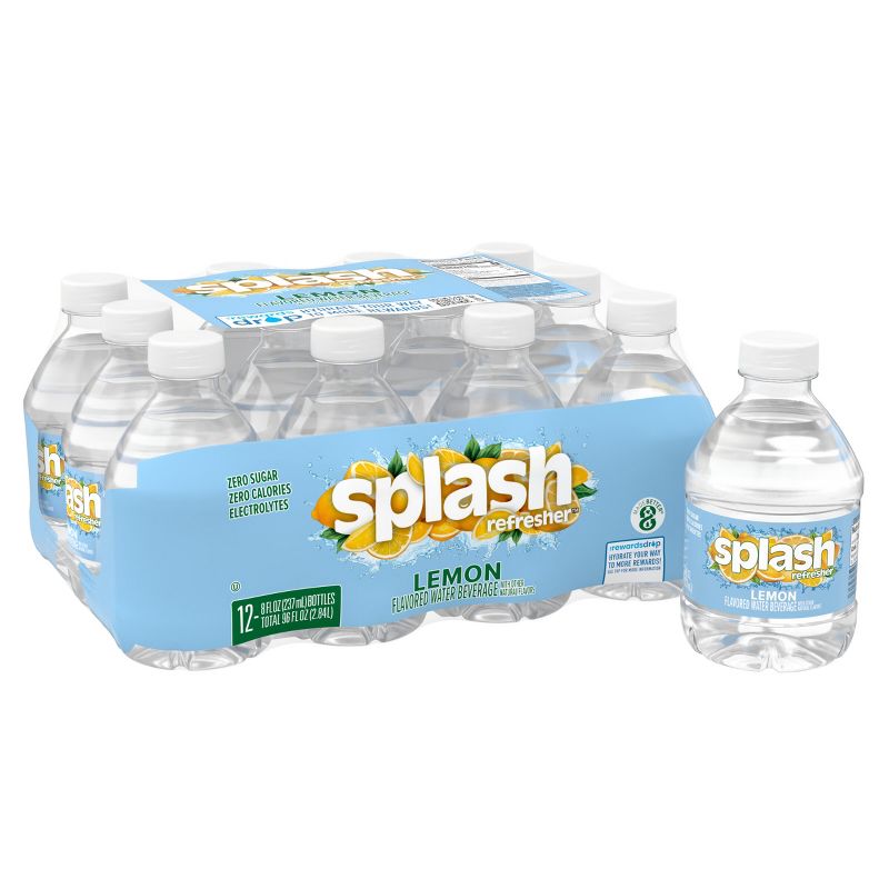 SPLASH Blast Lemon Flavored Water - 12pk/8 fl oz Bottles, 1 of 10