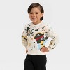Toddler Boys' 2pc Bluey Halloween Fleece Pullover and Bottom Set - White/Black - 3 of 4