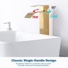 WOWOW Single Handle Single Hole Waterfall Bathroom Faucet with Drain Kit Included - 4 of 4