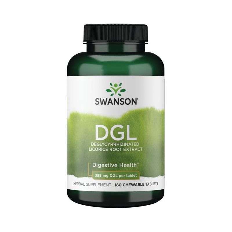 Swanson Herbal Supplements DGL Deglycyrrhizinated Licorice Root Extract 385 mg Chewable 180ct, 1 of 4