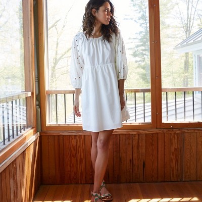 white eyelet babydoll dress