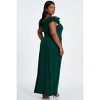 QUIZ Women's Plus Size Scuba Crepe Ruffle Bardot Maxi Dress - 2 of 4