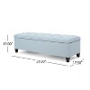 CAVINAS Modern Storage Ottoman Bench with Diamond Stitching,Versatile Footstool with Storage,End of Bed Bench for Living Room,Bedroom,Blue - 3 of 4