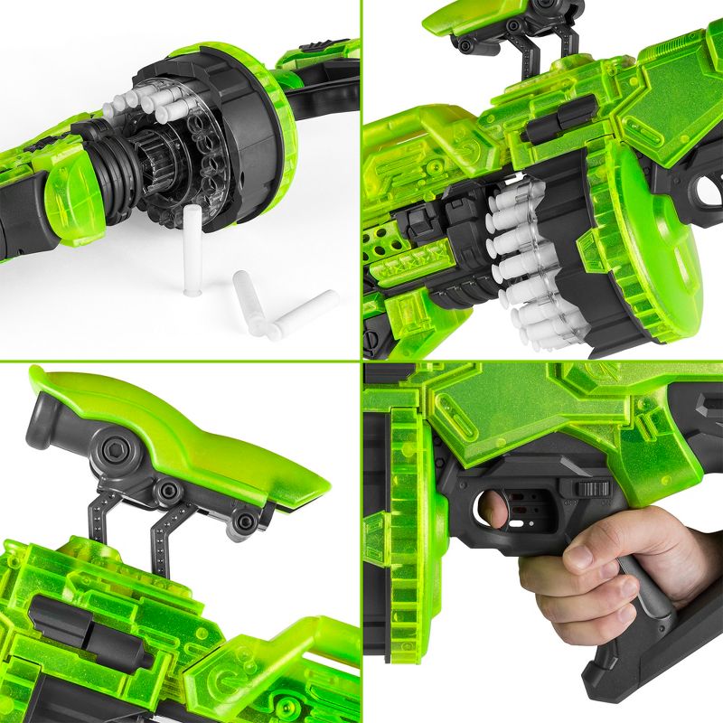 Best Choice Products Kids XL Foam Dart Alien Blaster Toy w/ 40 Glow-in-the-Dark Darts, Green, 5 of 8