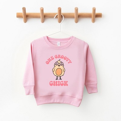 The Juniper Shop One Groovy Chick Toddler Graphic Sweatshirt