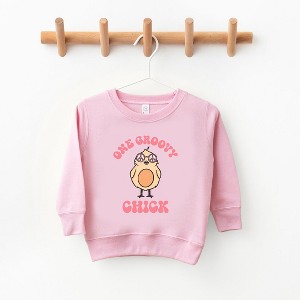 The Juniper Shop One Groovy Chick Toddler Graphic Sweatshirt - 1 of 2