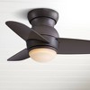 26" Minka Aire Modern Hugger Indoor Ceiling Fan with LED Light Oil Rubbed Bronze Tinted Opal Glass for Living Room Kitchen Bedroom - 2 of 4