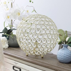 10" Elipse Crystal Ball Sequin Table Lamp - Elegant Designs - 1 of 4