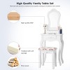 Tangkula Vanity Mirror Dressing Table Simple Style Beauty Dresser Cushioned Bench - 4 of 4