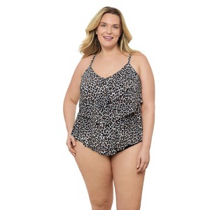 Aqua Green, Women's Triple Tier Tankini - 1 of 3