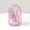 Anna-Kaci Clear PVC Mini Backpack Pouch with Dual Zippers and Decorative Lettering Design 4.2x2.5x1.5 in - 2 of 4