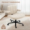 QingMoon Criss Cross Office Chair, Fabric Desk Chair, Modern Style Swivel Computer Chair with Adjustable Wide Armrests for Home Office - 4 of 4