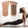 Unique Bargains Non-Slip Yoga Socks Five Toe Socks Pilates Barre for Women with Grips - 2 of 4