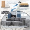 98.42'' Chenille L-Shaped Sectional Sofas with Chaise Longue, Side Pockets, and Free Assembly - 4 of 4