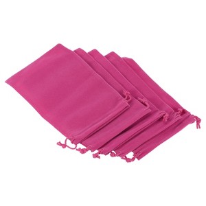 Unique Bargains Glasses Wedding Microfiber Soft Drawstring Gift Storage Bags 5 Pcs - 1 of 3