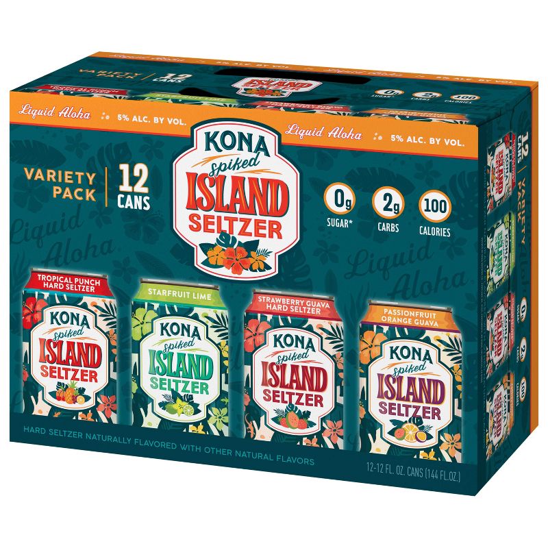 Kona Spiked Island Hard Seltzer Variety Pack - 12pk/12 fl oz Cans, 2 of 7