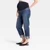 Over The Belly Cropped Vintage High-Rise Straight Leg Maternity Jeans - Isabel Maternity by Ingrid & Isabel™ Dark Wash - 4 of 4