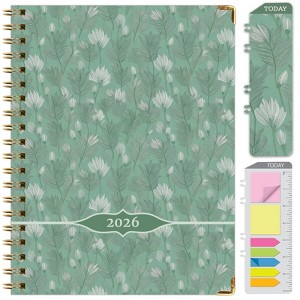 LARGE PRINT 2026 Planner, 8.5"x11": 14 Months (Nov 2025-Dec 2026), Daily/Weekly/Monthly, Bookmark, Pocket Folder w Sticky Notes (Whispering Meadow) - 1 of 4