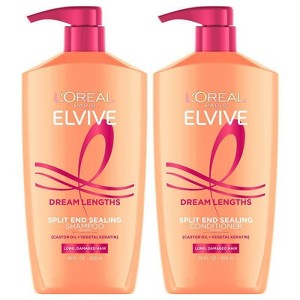 L'Oreal Paris Dream Lengths Shampoo & Conditioner Kit - 56 fl oz/2pc - 1 of 4