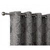 Kate Aurora 2 Pack Delaney Room Darkening Damask Print Grommet Curtain - 2 of 4