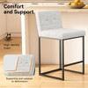 Vipbear Counter Height Bar Stools Set of 2,26" H Linen Fabric Upholestered Counter Stools with Back and Metal Frame for Kitchen Island - 4 of 4