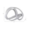 Modern Knot Statue Decorative Object for Home Decor - Sculpture Ornament for Coffee Table, Shelf, and Living Room Decor - 12", White - 4 of 4