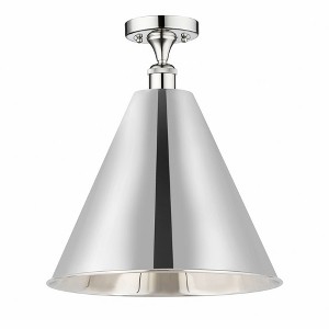 Edison Cone - 1 Light Semi-Flush Mount In Industrial Style-18.75 Inches Tall and 16 Inches Wide - 1 of 1