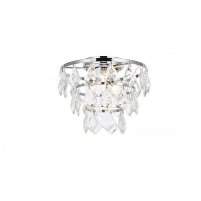 Elegant Lighting Ella 10 inch flush mount in chrome