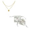 Adornia 14k Gold Plated Paper Clip and Figaro Heart Chain Set - 3 of 3