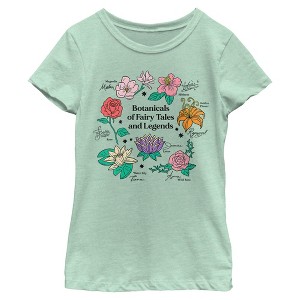 Girl's Disney Princesses Floral Fairy Tales T-Shirt - 1 of 4
