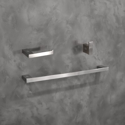 Sofia Brushed Nickel 3-Piece Stainless Steel Bathroom Hardware Set