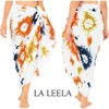 LA LEELA Women's Wrap Sarong Cover up Swimwear Wraps One Size Pearl Tie Dye - 2 of 4
