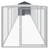 vidaXL Large Chicken Cage with Extended Run - Versatile Outdoor Galvanized Steel Coop for Hens and Small Animals - Anthracite - 3 of 4