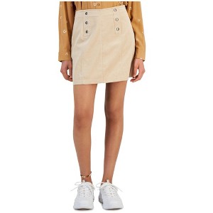 Hippie Rose Womens Corduroy Mini Skirt, Beige, X-Large - 1 of 1