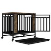 Aortzio 32.5"W Dog Crate Furniture,Metal Structure Dog House with Tray - 4 of 4